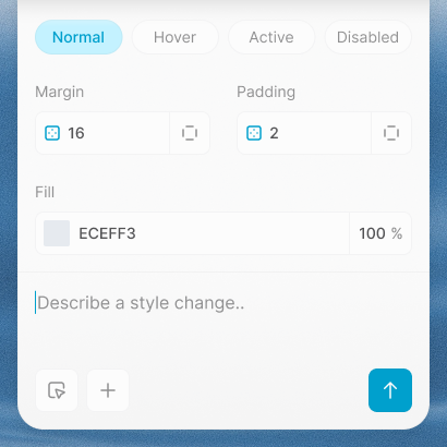 Superhands style editor panel for refining UI without code